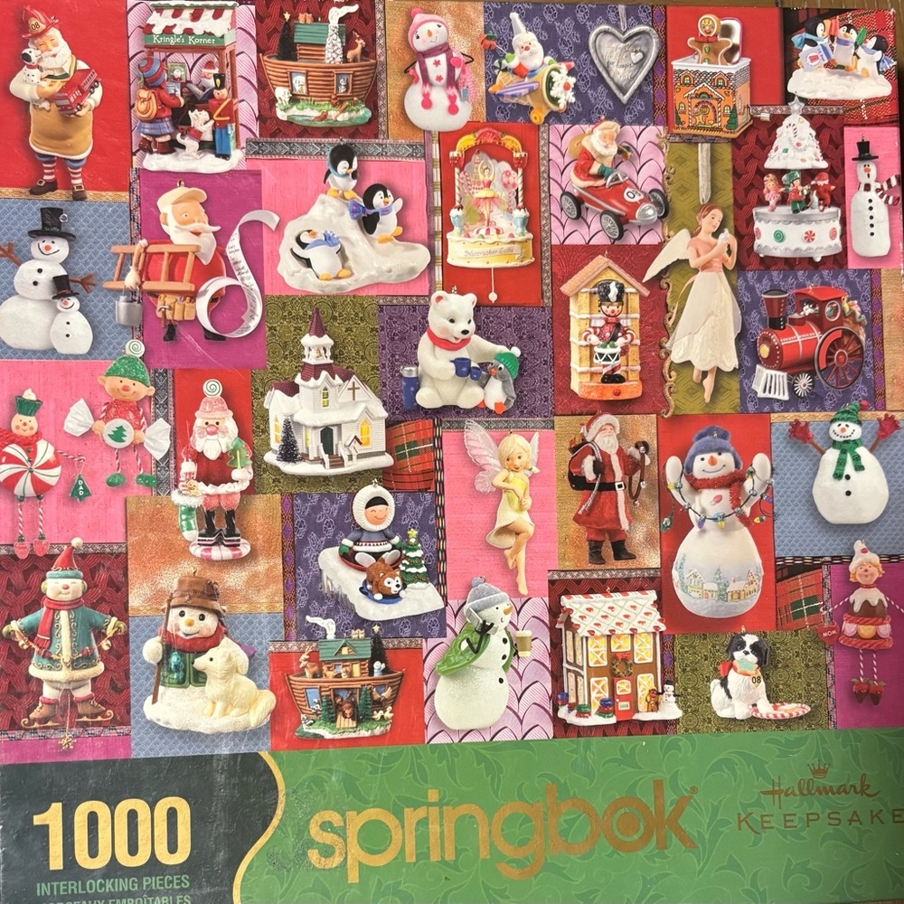 Springbok Christmas Puzzle - 1000 Pieces Vintage-ish from 2008 Hallmark Keepsake